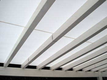 Copertura in telo PVC per tettoia in legno