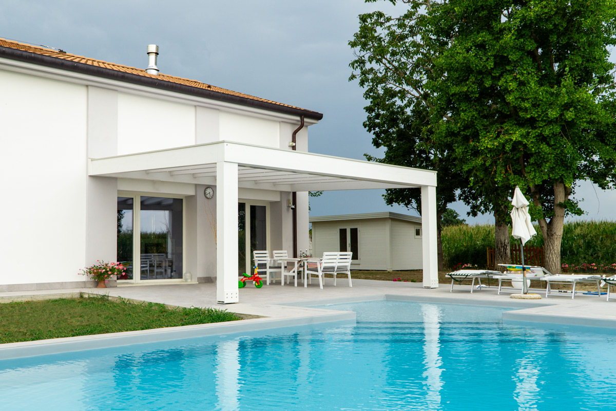 Pergola in legno Cube moderna su misura