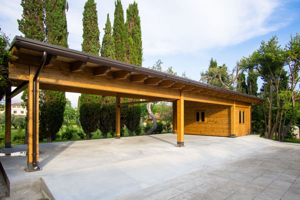 Carport Classic 4 posti auto con box integrato CB01210