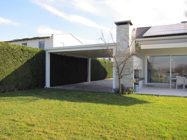 Pergola Cube addossata moderna per ascensore auto – CuC210